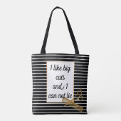 Ik hou van Big Cuts Hair Stylist Gift Grappig Tote Bag (Achterkant)
