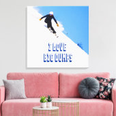 Ik hou van Big Dpomp Snow Ski Downhill Canvas Afdruk (Insitu (Woonkamer))