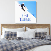 Ik hou van Big Dpomp Snow Ski Downhill Canvas Afdruk (Insitu (Slaapkamer))