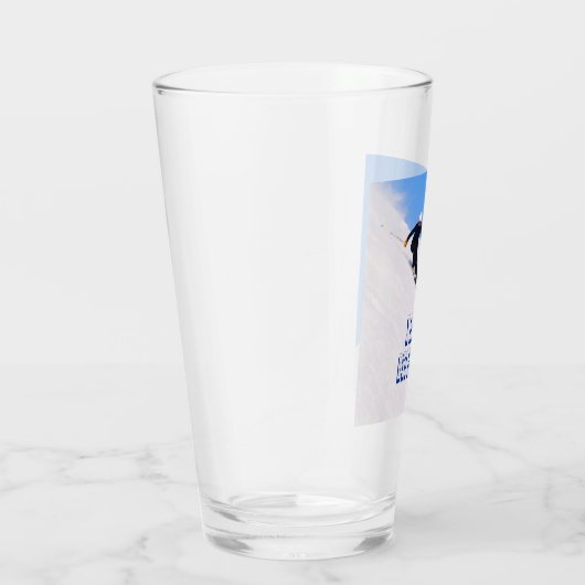 Ik hou van Big Dpomp Snow Ski Downhill Glas (Rechts)