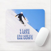 Ik hou van Big Dpomp Snow Ski Downhill Muismat (Met muis)