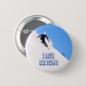Ik hou van Big Dpomp Snow Ski Downhill Ronde Button 5,7 Cm (Voorkant /achterkant)