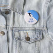Ik hou van Big Dpomp Snow Ski Downhill Ronde Button 5,7 Cm (In situ)