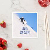 Ik hou van Big Dpomp Snow Ski Downhill Servet (Insitu)