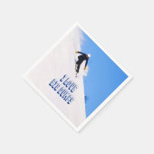 Ik hou van Big Dpomp Snow Ski Downhill Servet (Hoek)