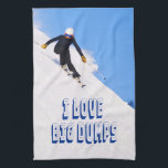 Ik hou van Big Dpomp Snow Ski Downhill Theedoek<br><div class="desc">Als je van het neerhalen van de bergen op verse sneeuw houdt,  dan moet je van Big DPompen houden. Dit grappige item is perfect voor de liefhebber van een goede verse witte,  vloeiende sneeuw herfst.</div>