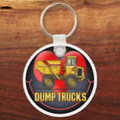 Ik hou van Big Dump Trucks Sleutelhanger (Voorkant)