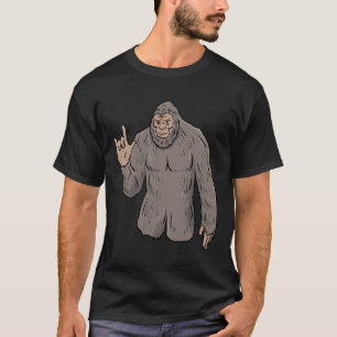 Ik hou van Big Foot Gebarentaal Gebaar Doof Gehoor T-shirt