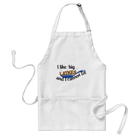 Ik hou van Big Latkes Funny Hanukkah Apron Standaard Schort (Voorkant)