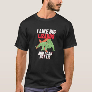 Ik hou van Big Lizards Monitor Tegu Komodo van Dr. T-shirt