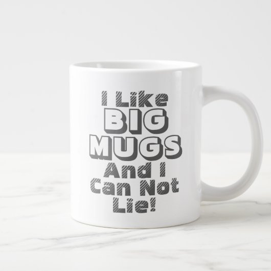 Ik hou van Big Mokken Funny Coffee Jumbo Giant Big (Rechts)