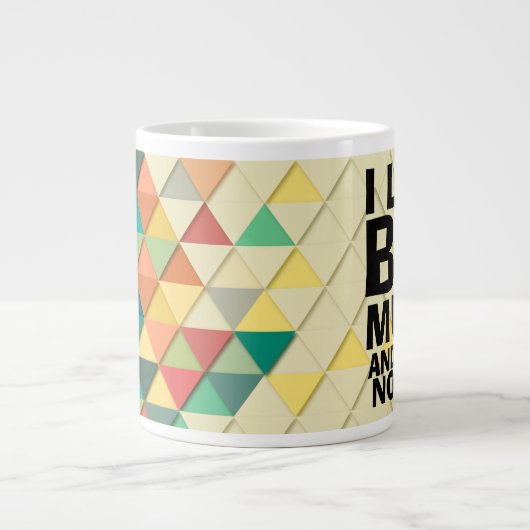 Ik hou van Big Mokken Modern Triangle Pattern Funn (Voorkant)