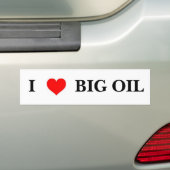 Ik hou van Big Oil Bumpersticker (Op auto)