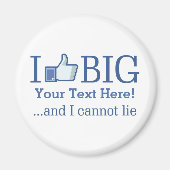 Ik hou van Big Personalize met Jouw tekst Magneet (Voorkant)
