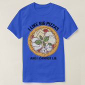Ik hou van Big Pizzas Pizza over Vier kazen Pizza  T-shirt (Design voorkant)