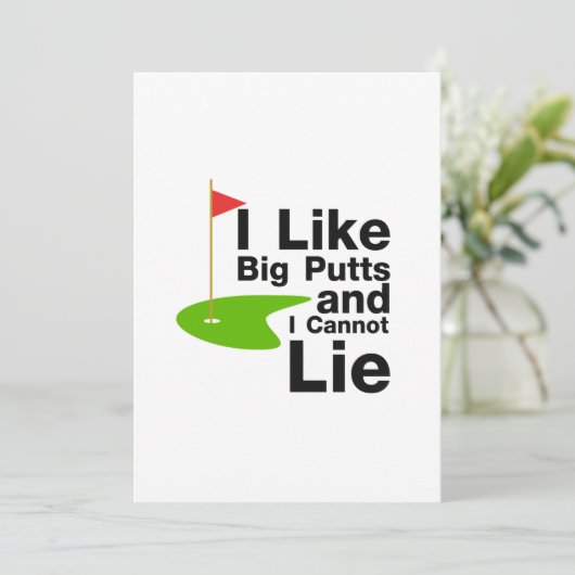 Ik hou van Big Putts en ik kan Golf Funny Golf nie (Staand voorkant)