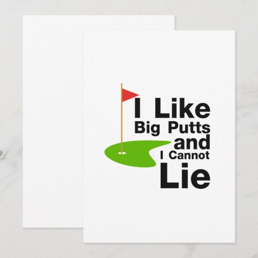 Ik hou van Big Putts en ik kan Golf Funny Golf nie (Voorkant / Achterkant)