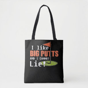 Ik hou van Big Putts en ik kan Golf Grapy Sport ni Tote Bag