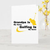 Ik hou van Big Putts en ik kan niet leuk golfen Kaart (Gele Bloem)