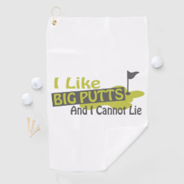 Ik hou van Big Putts Golf Humor Golfhanddoek
