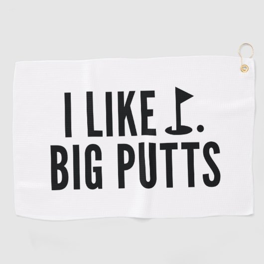 Ik hou van Big Putts Golfhanddoek (Horizontaal)