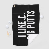 Ik hou van Big Putts Golfhanddoek (Insitu)