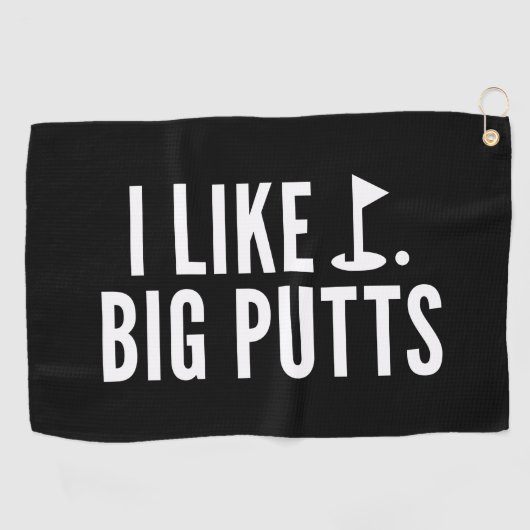 Ik hou van Big Putts Golfhanddoek (Horizontaal)