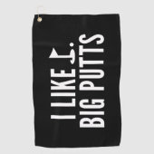 Ik hou van Big Putts Golfhanddoek (Voorkant)