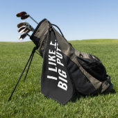 Ik hou van Big Putts Golfhanddoek (Groen)