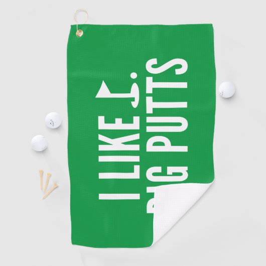 Ik hou van Big Putts Golfhanddoek (Insitu)