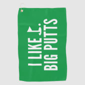 Ik hou van Big Putts Golfhanddoek (Voorkant)
