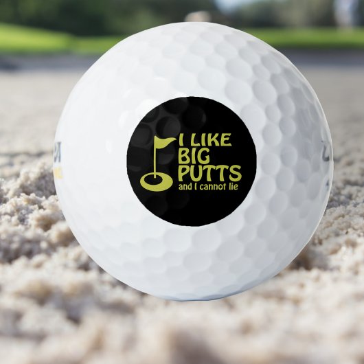 Ik hou van Big Putts Golfing Humor Golfballen