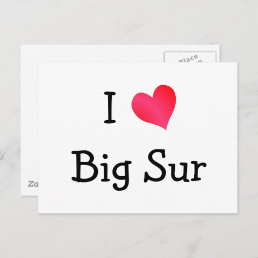 Ik hou van Big Sur Briefkaart (Voorkant / Achterkant)