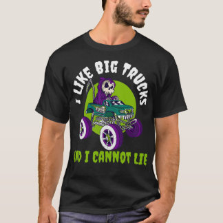 Ik hou van Big Trucks Funny Monster Truck Gift T-shirt