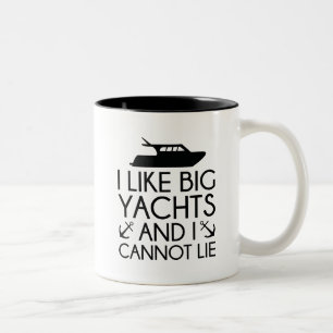 Ik hou van Big Yachts Tweekleurige Koffiemok