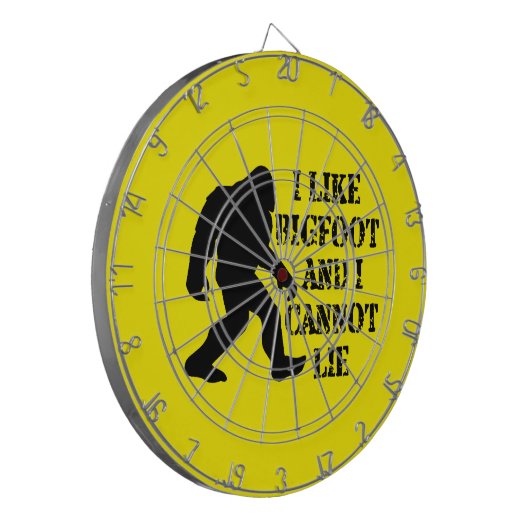 Ik hou van Bigfoot en ik kan niet liegen Dartbord (Voorkant Links)