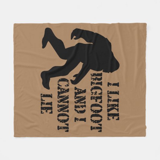 Ik hou van Bigfoot en ik kan niet liegen Fleece Deken (Voorkant (Horizontaal))