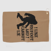 Ik hou van Bigfoot en ik kan niet liegen Golfhanddoek (Horizontaal)