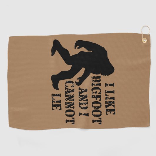 Ik hou van Bigfoot en ik kan niet liegen Golfhanddoek (Horizontaal)