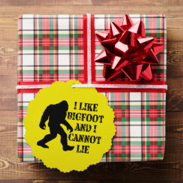 Ik hou van Bigfoot en ik kan niet liegen Ornament Kaart