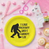 Ik hou van Bigfoot en ik kan niet liegen Papieren Bordje (Feest)