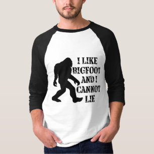 Ik hou van Bigfoot en ik kan niet liegen T-shirt