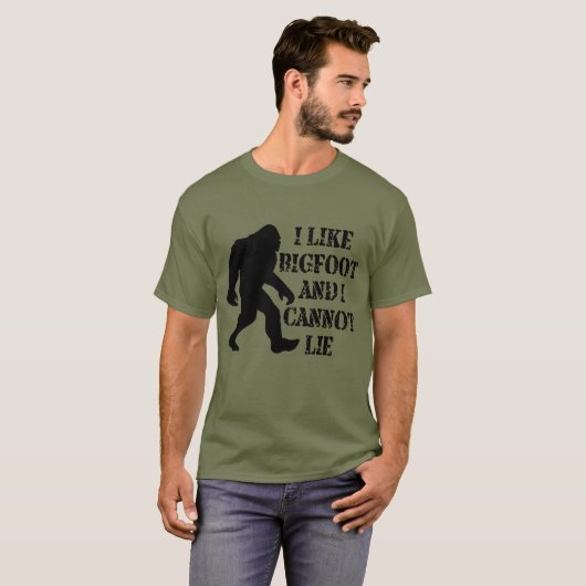 Ik hou van Bigfoot en ik kan niet liegen T-shirt (Voorkant volledig)