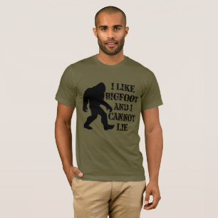 Ik hou van Bigfoot en ik kan niet liegen T-shirt