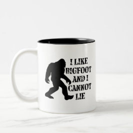 Ik hou van Bigfoot en ik kan niet liegen Tweekleurige Koffiemok