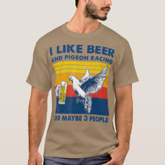 Ik hou van bijen en duiven en misschien 3 mensen t-shirt