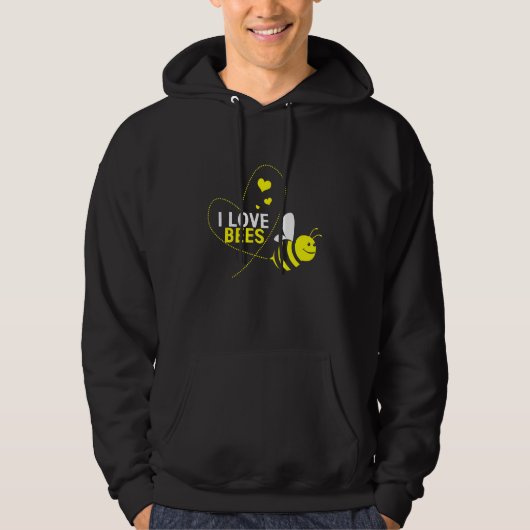 Ik hou van bijen hoodie (Voorkant)