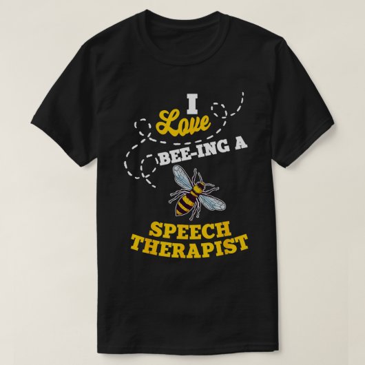 Ik hou van bijen in een Speech Therapist Honey Bee T-shirt (Design voorkant)