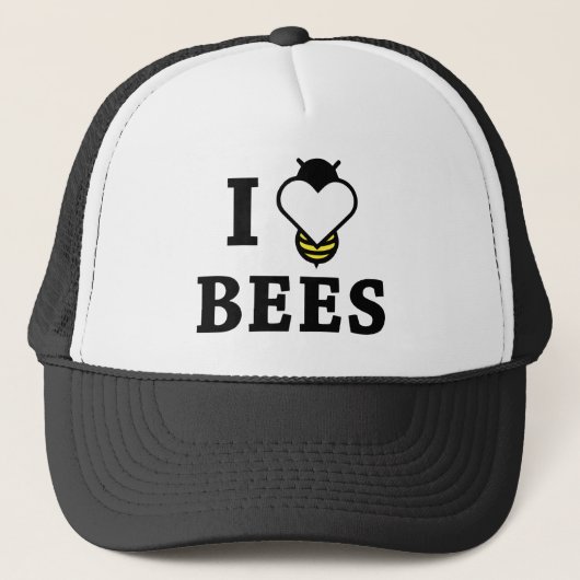 Ik hou van bijen trucker pet (Voorkant)
