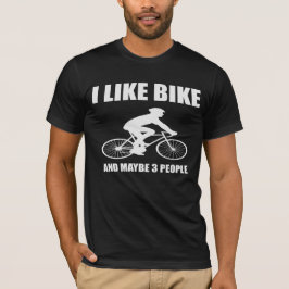 Ik hou van Bike en misschien drie mensen die hun T T-shirt